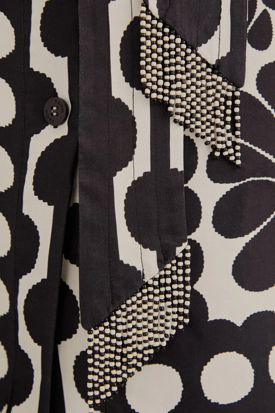 FARM Rio Robes Midi<Chemise noire en viscose Palermo Lenzing™ Ecovero™