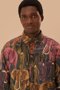 FARM Rio Doudounes<Chemise réversible à imprimé éléphants