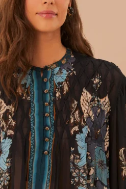 FARM Rio  Chemisiers<Chemisier à smocks Blossom Tapestry Black Bee