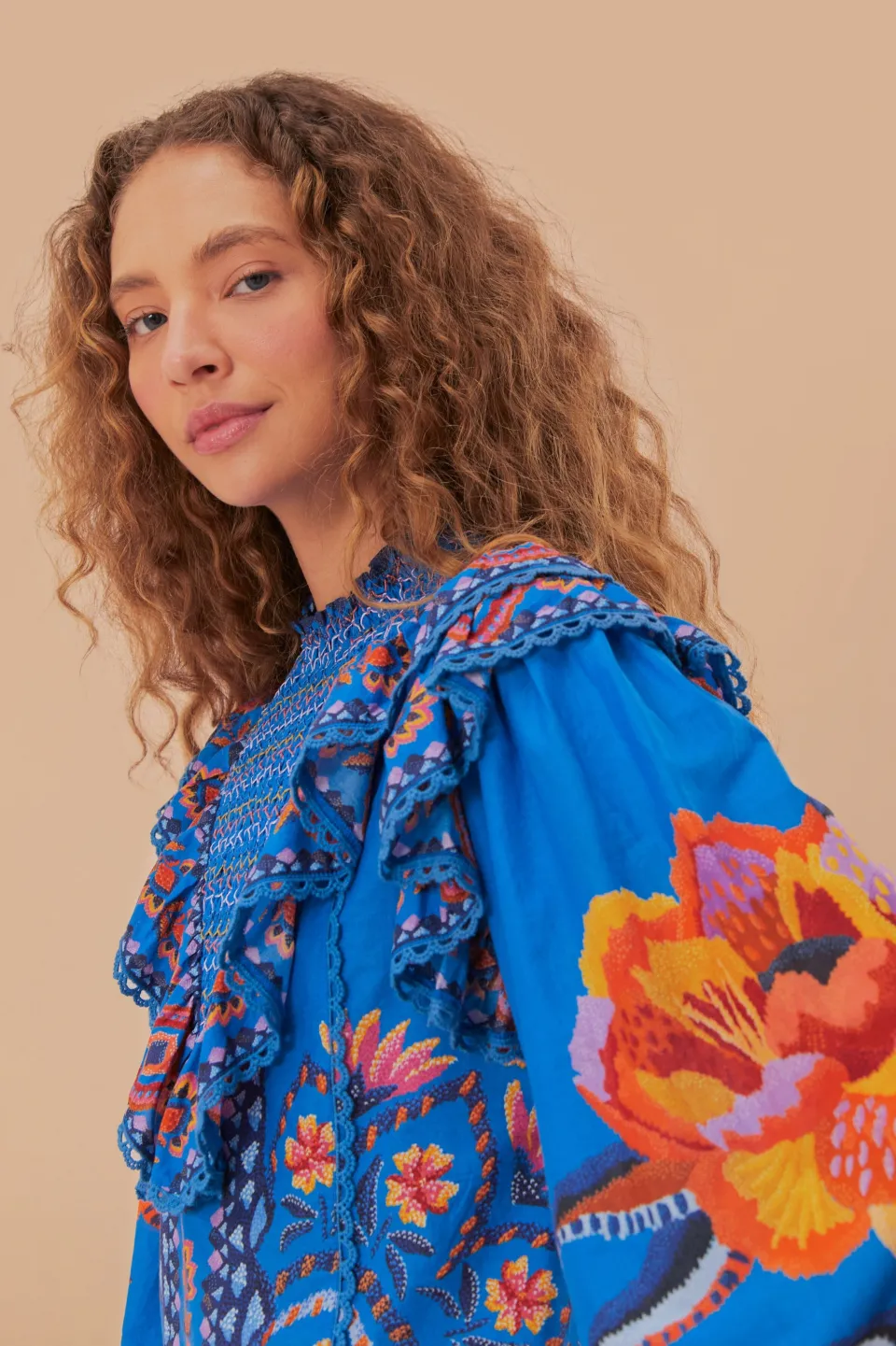 FARM Rio Chemisiers<Chemisier à tapisserie florale Blue Lucy