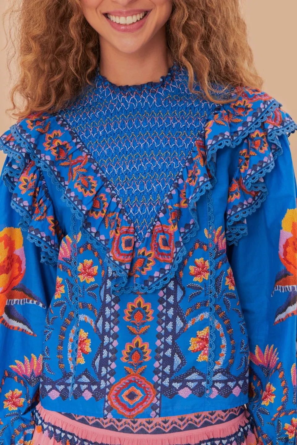 FARM Rio Chemisiers<Chemisier à tapisserie florale Blue Lucy