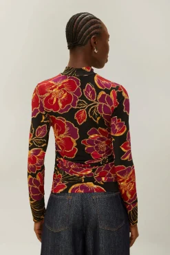 FARM Rio  Chemisiers<Chemisier en jersey noir brillant Chita