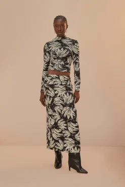 FARM Rio  Chemisiers<Chemisier en tulle noir Bossa Banana