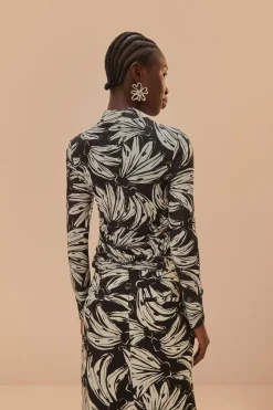 FARM Rio  Chemisiers<Chemisier en tulle noir Bossa Banana