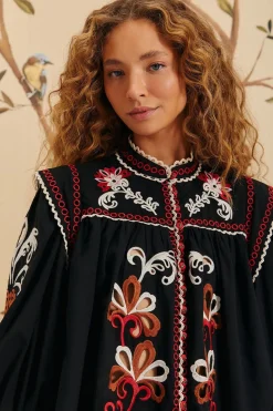 FARM Rio  Chemisiers<Chemisier Richilieu Mandala Noir Cajou
