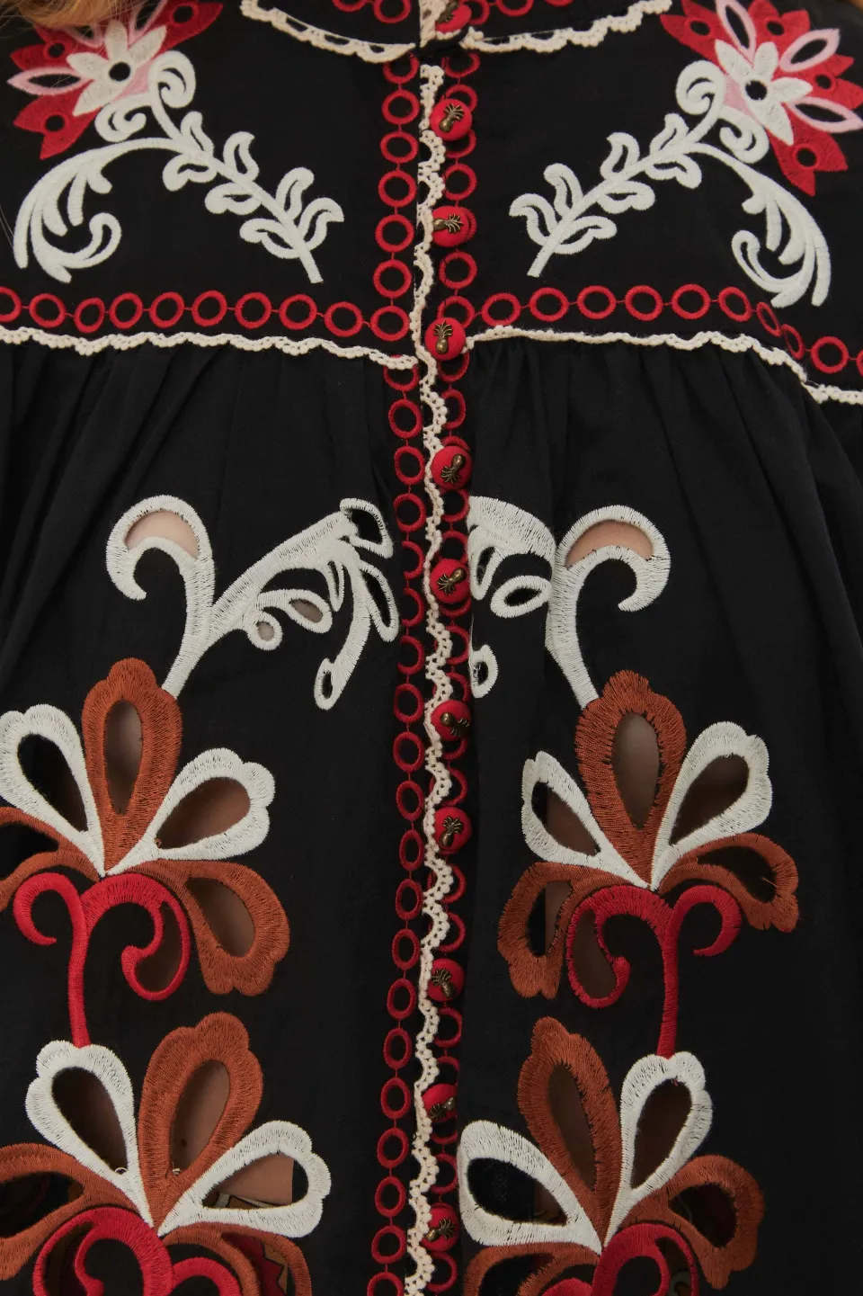 FARM Rio Chemisiers<Chemisier Richilieu Mandala Noir Cajou