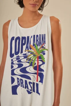 FARM Rio Combinaisons<Combinaison en jersey Copacabana blanc cassé