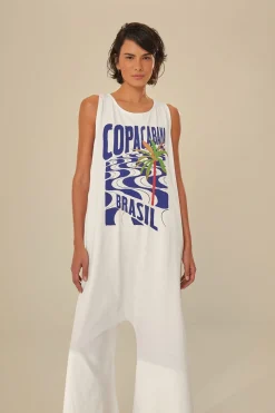 FARM Rio  Combinaisons<Combinaison en jersey Copacabana blanc cassé