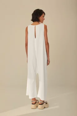 FARM Rio Combinaisons<Combinaison en jersey Copacabana blanc cassé