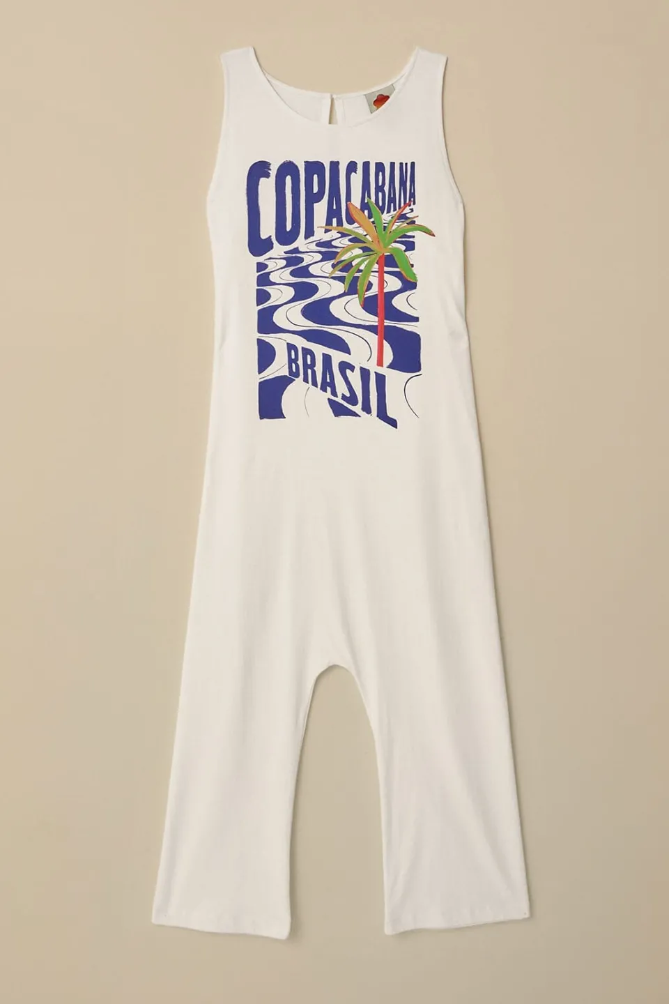 FARM Rio Combinaisons<Combinaison en jersey Copacabana blanc cassé