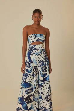 FARM Rio  Combinaisons<Combinaison longue sans bretelles Mantas Off-White