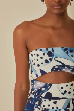 FARM Rio  Combinaisons<Combinaison longue sans bretelles Mantas Off-White