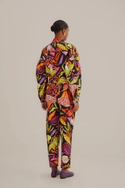 FARM Rio  Combinaisons|Robes Midi<Combinaison noire de jardin psychédélique