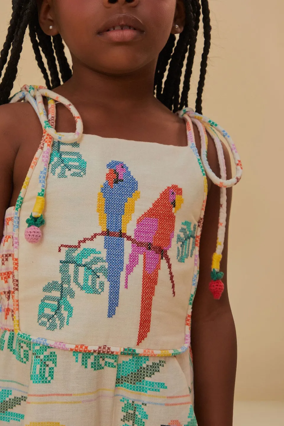 FARM Rio Combinaisons<Combinaison pour enfants avec écharpe oiseaux cousus