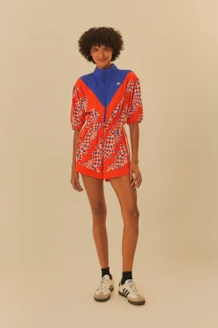 FARM Rio  Combinaison Courte<Combinaison rouge Adidas Farm Psychedelic Wave
