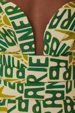 FARM Rio Combinaisons<Combinaison sans bretelles Off-White Banana Typographie