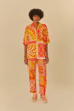 FARM Rio Hauts Courts<Haut Adidas Farm Solar Kaleidoscope Rose