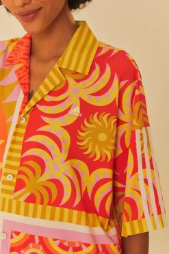 FARM Rio  Hauts Courts<Haut Adidas Farm Solar Kaleidoscope Rose