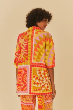 FARM Rio  Hauts Courts<Haut Adidas Farm Solar Kaleidoscope Rose