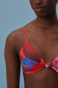 FARM Rio  Bikinis|Hauts Courts<Haut de bikini fleuri aquarelle