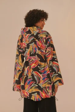 FARM Rio  Imperméables Et Parapluies|Manteaux<Imperméable court Black Artsy Bananas