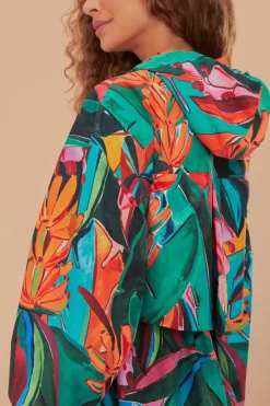 FARM Rio Imperméables Et Parapluies|Manteaux<Imperméable Maxi Feuillage Banane Vert