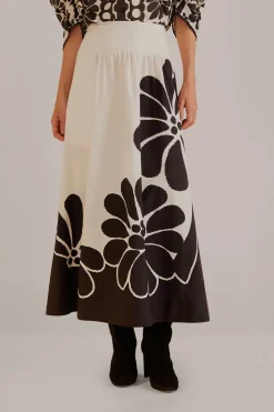 FARM Rio  Jupes|Robes Courtes<Jupe longue Palermo noire