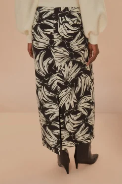 FARM Rio  Jupes<Jupe longue taille basse noire Bossa Banana