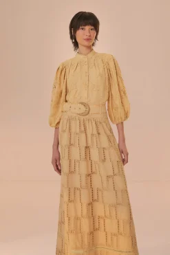 FARM Rio  Jupes<Jupe midi en crochet sable