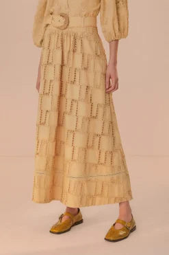 FARM Rio  Jupes<Jupe midi en crochet sable