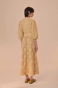 FARM Rio  Jupes<Jupe midi en crochet sable