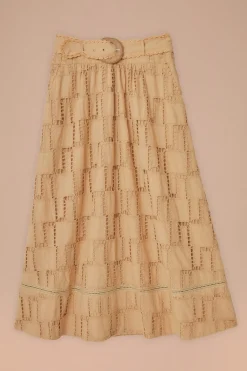FARM Rio  Jupes<Jupe midi en crochet sable