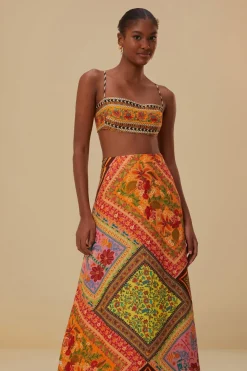 FARM Rio  Jupes<Jupe midi en viscose Lenzing™ Ecovero™