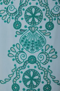 FARM Rio  Jupes<Jupe midi graphique Richelieu bleu clair et vert