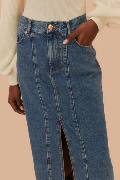 FARM Rio  Jupes<Jupe mi-longue taille basse en jean