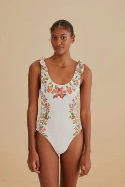 FARM Rio  Maillots De Bain Une Pièce|Robes Courtes<Maillot de bain une pièce blanc Banana Vitamin