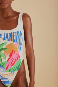 FARM Rio  Maillots De Bain Une Pièce<Maillot de bain une pièce blanc affiches Carioca