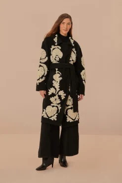FARM Rio  Manteaux|Manteaux En Peluche<Manteau polaire Helen noir et blanc