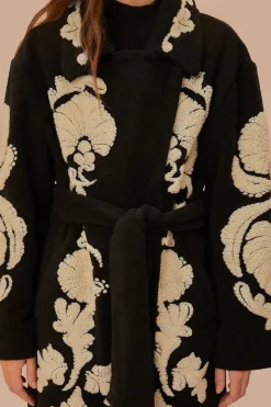 FARM Rio  Manteaux|Manteaux En Peluche<Manteau polaire Helen noir et blanc