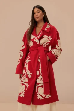 FARM Rio  Manteaux En Peluche|Manteaux<Manteau polaire rouge Helen