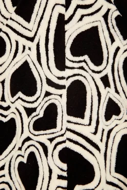 FARM Rio  Manteaux<Manteau polaire Wild Hearts noir et blanc