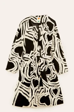 FARM Rio  Manteaux<Manteau polaire Wild Hearts noir et blanc