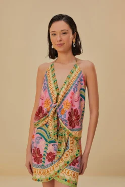 FARM Rio  Jupes<Mini-jupe en viscose Lenzing™ Ecovero™ Pink Fruits Queen