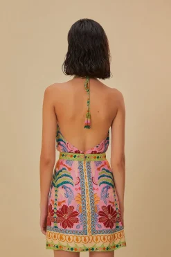 FARM Rio Jupes<Mini-jupe en viscose Lenzing™ Ecovero™ Pink Fruits Queen