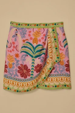 FARM Rio Jupes<Mini-jupe en viscose Lenzing™ Ecovero™ Pink Fruits Queen