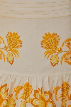 FARM Rio Jupes<Mini-jupe fleurie Aura blanc cassé