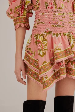 FARM Rio  Jupes<Minijupe florale Aura rose tendre