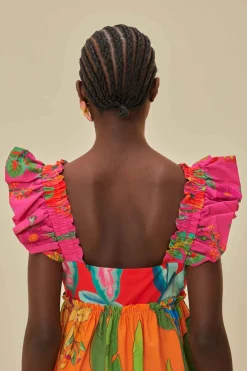 FARM Rio  Robes Courtes<Mini-robe à feuillage mélangé