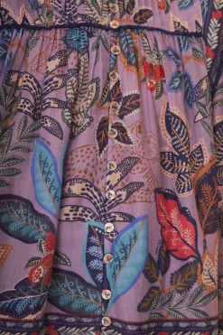 FARM Rio  Robes Courtes<Mini-robe à manches longues Lavender Wild Night