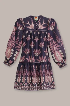 FARM Rio  Robes Courtes<Mini-robe à manches longues Ainika Martina bleu foncé
